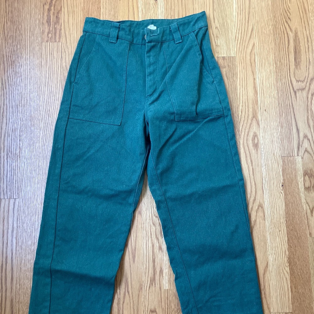 Beaton Linen Green Utility Pants